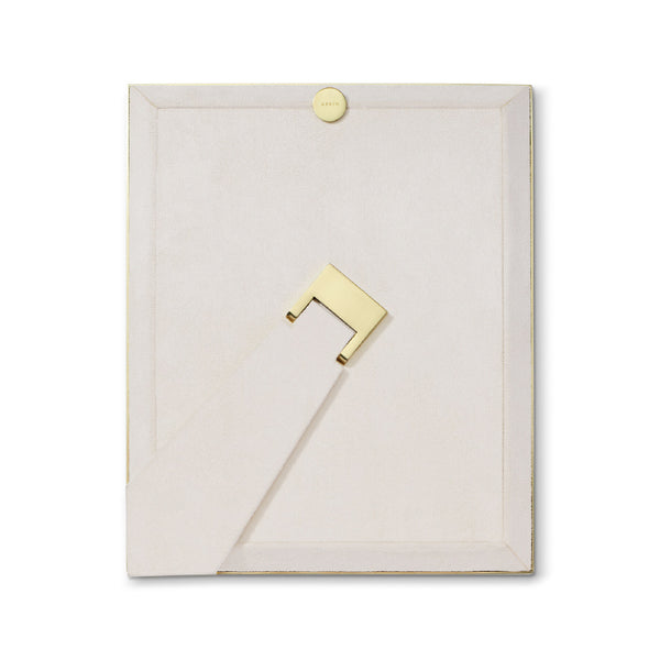 AERIN Classic Croc Leather Frame Fawn