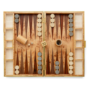 AERIN Croc Leather Backgammon Set