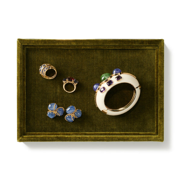 AERIN Valentina Velvet Rectangular Tray