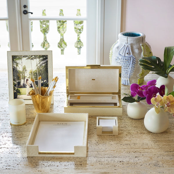 AERIN Shagreen Paper Tray