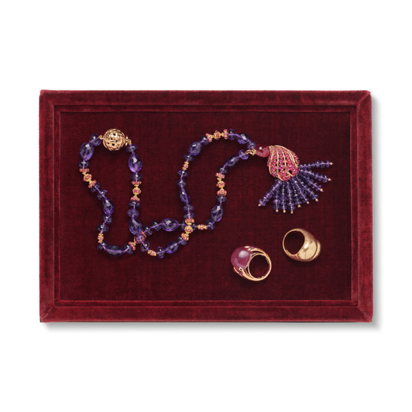 AERIN Valentina Velvet Rectangular Tray