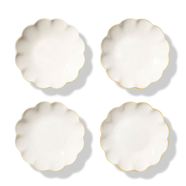 AERIN Scalloped Appetizer Plates Set of 4
