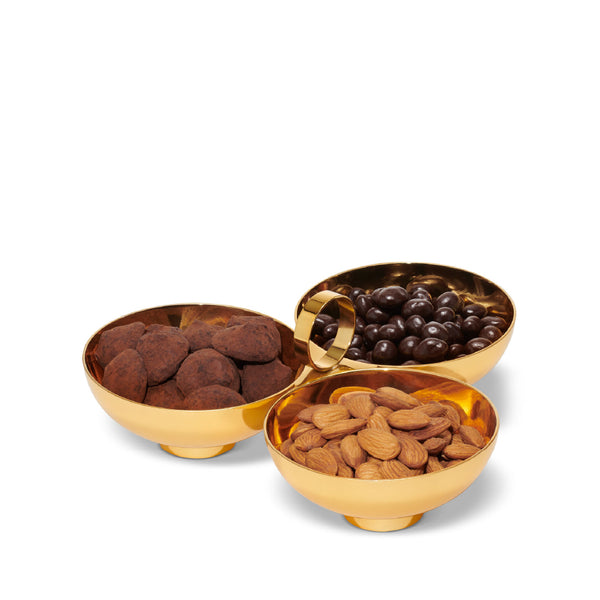 AERIN Sinta 3-Bowl Server