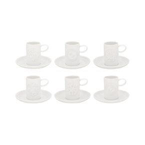 VISTA ALEGRE Ornament Set of 6 Coffee Cups and Saucers