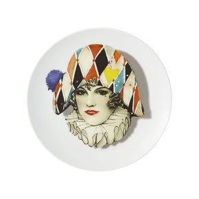 VISTA ALEGRE Love Who You Want Dessert Plate Miss Harlequin