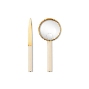 AERIN Shagreen Magnifying Glass And Letter Opener Set
