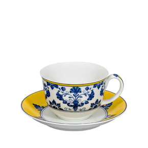 VISTA ALEGRE Castelo Branco Tea Cup and Saucer Set of 4