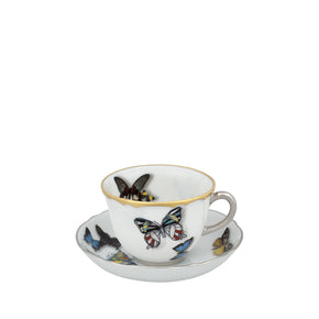VISTA ALEGRE Butterfly Parade Coffee Cup and Saucer Set of 4