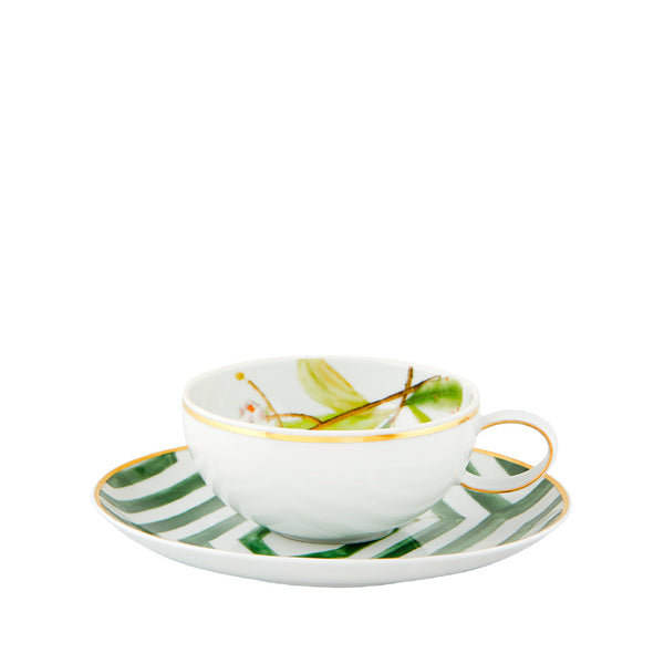 VISTA ALEGRE Amazonia Tea Cup And Saucer Set of 4