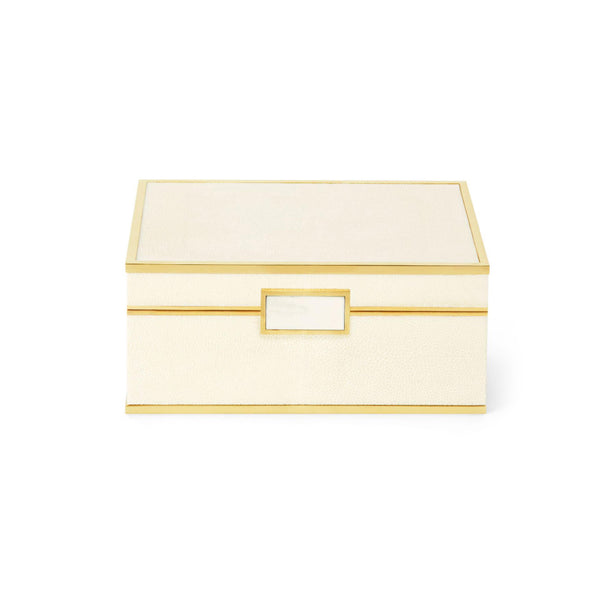 AERIN Classic Shagreen Jewelry Box - Cream