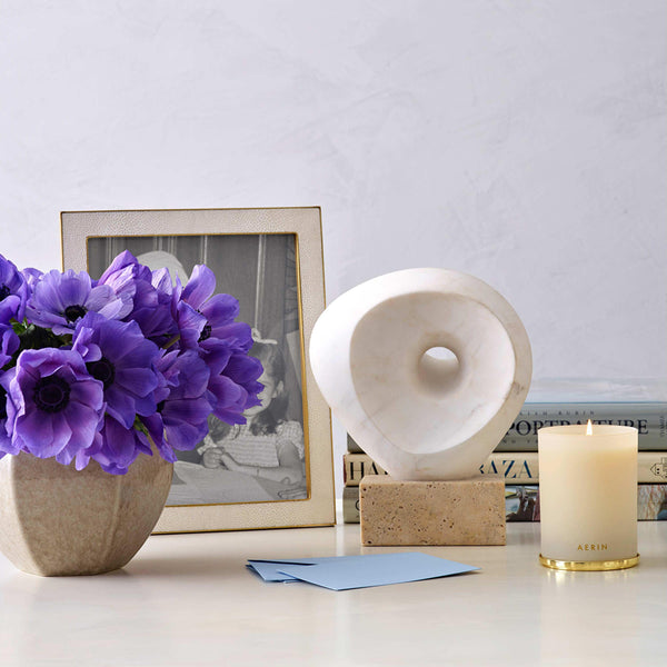 AERIN Classic Shagreen Frame - Cream