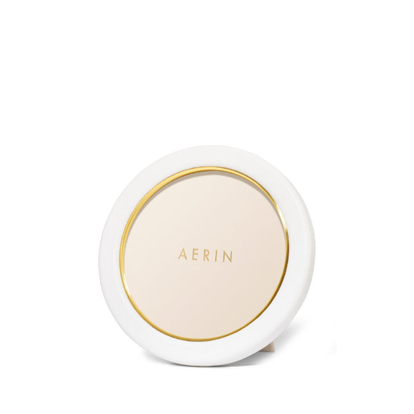 AERIN Piero Leather Round Frame
