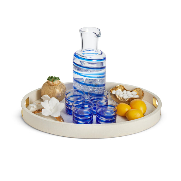 AERIN Modern Shagreen Cocktail Tray