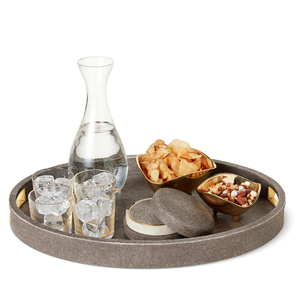 AERIN Modern Shagreen Cocktail Tray