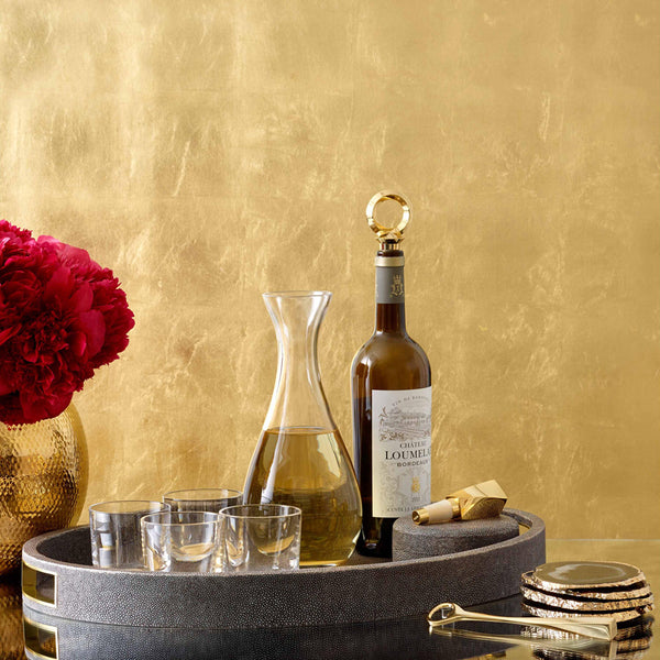 AERIN Modern Shagreen Cocktail Tray