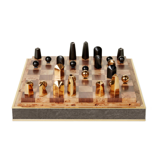 AERIN Shagreen Chess Set