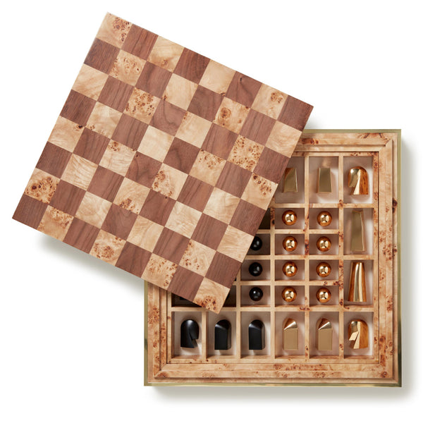 AERIN Shagreen Chess Set