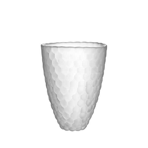 ORREFORS Raspberry Frost Vase Large