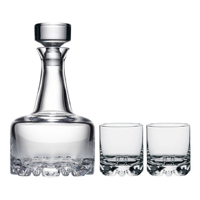 ORREFORS Erik 3 Piece Set Of 2 DOF and Decanter