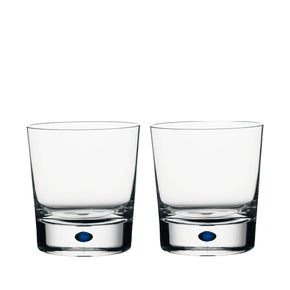 ORREFORS Intermezzo Blue Double Old Fashioned Pair