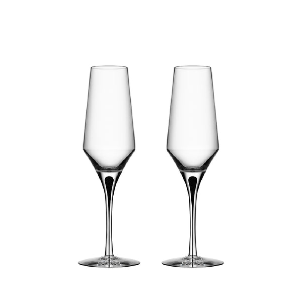 ORREFORS Metropol Champagne Pair