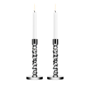ORREFORS Carat Candlestick Pair