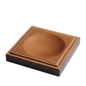 RALPH LAUREN Brennan Leather-Teak Catchall