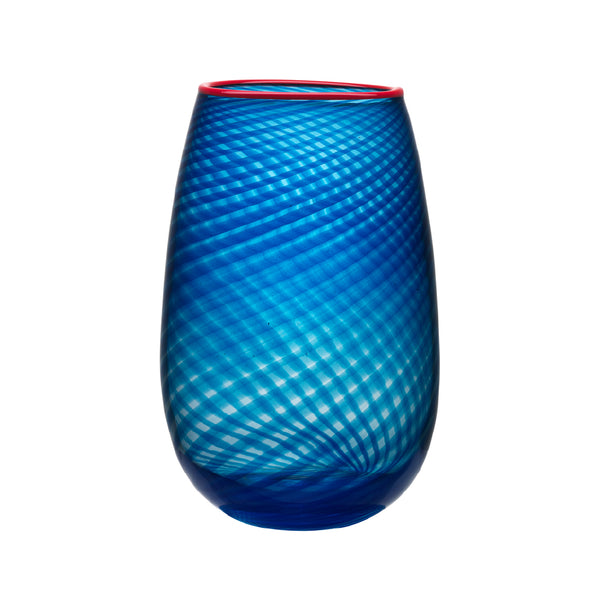 KOSTA BODA Red Rim Vase