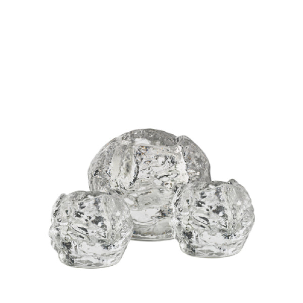 KOSTA BODA Snowball Votive Set Of 3