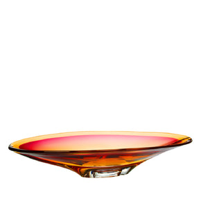 KOSTA BODA Vision Dish Pink Amber