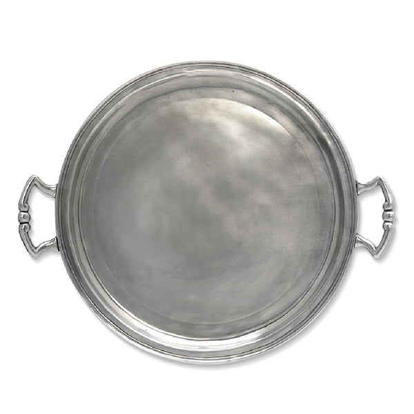 MATCH PEWTER Round Tray with Handles