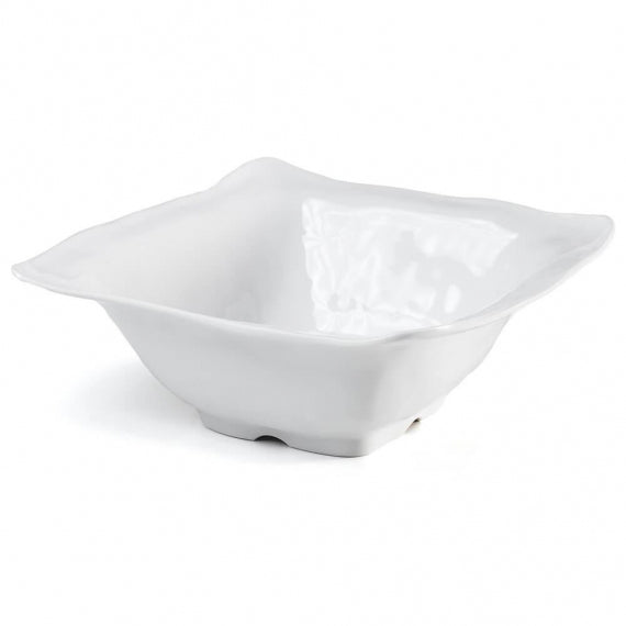 Q SQUARED Ruffle Melamine Square Serving Bowl Set of 4