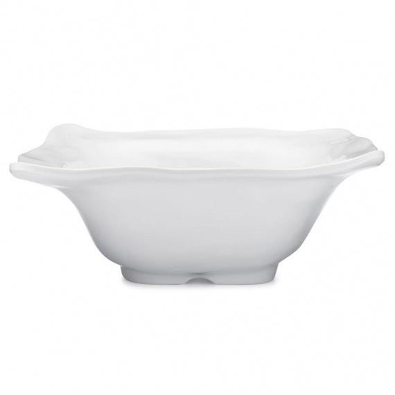 Q SQUARED Ruffle Melamine Square Serving Bowl Set of 4