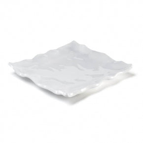 Q SQUARED Ruffle Melamine Square Platter Set of 4