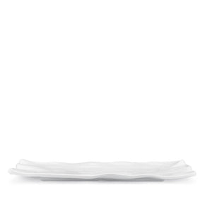 Q SQUARED Ruffle White Melamine Sandwich Platter Set Of 4