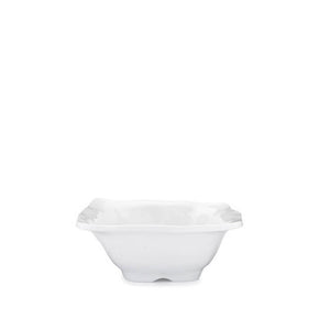 Q SQUARED Ruffle White Melamine Square Dip Bowl Set Of 4