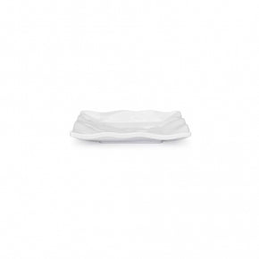 Q SQUARED Ruffle Melamine Square Canape Plate Set of 12