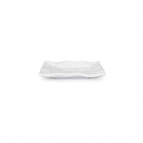 Q SQUARED Ruffle Melamine Square Canape Plate Set of 12