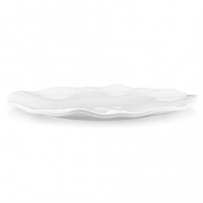 Q SQUARED Ruffle Melamine Round Platter Set of 4