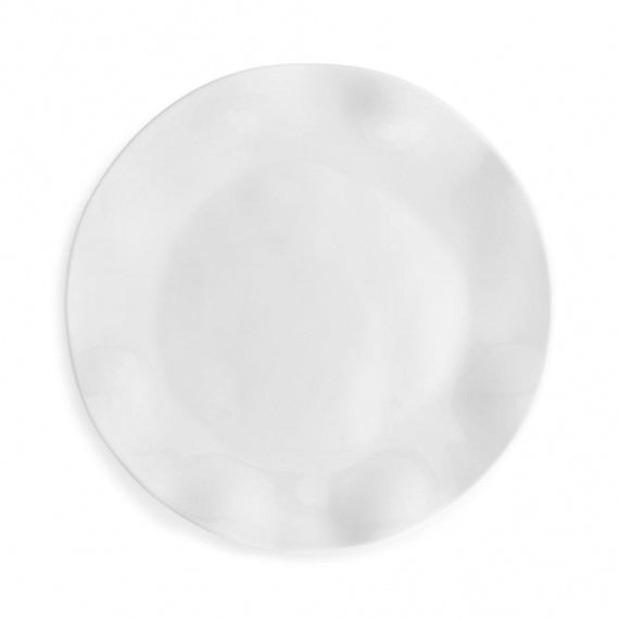 Q SQUARED Ruffle Melamine Round Dinner Plate Set of 8