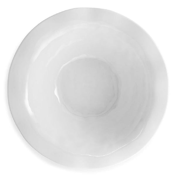 Q SQUARED Ruffle White Melamine Round Serving Bowl Set Of 4