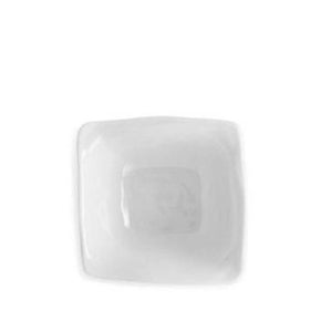 Q SQUARED Ruffle White Melamine Square Mini Dip Bowl Set Of 8