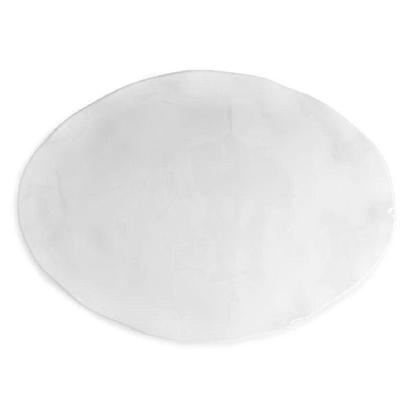 Q SQUARED Ruffle Melamine Oval Platter Set of 4