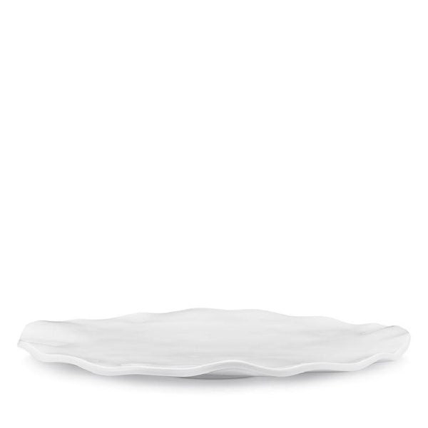 Q SQUARED Ruffle Melamine Oval Platter Set of 4
