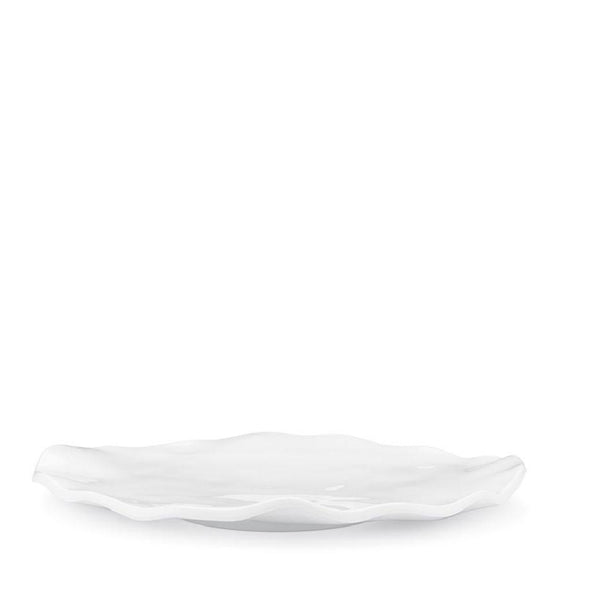 Q SQUARED Ruffle Melamine Oval Platter Set of 4