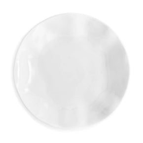Q SQUARED Ruffle White Melamine Round Dinner Bowl Set Of 4