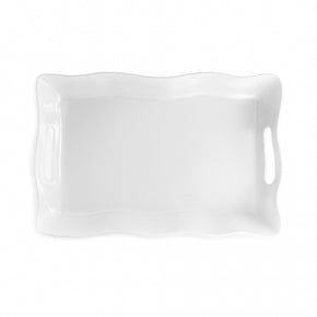 Q SQUARED Ruffle Melamine Rectangle Tray Set of 4