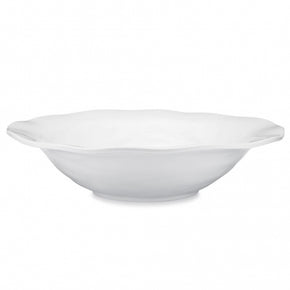 Q SQUARED Ruffle Melamine Round Shallow Serving Bowl Set of 4