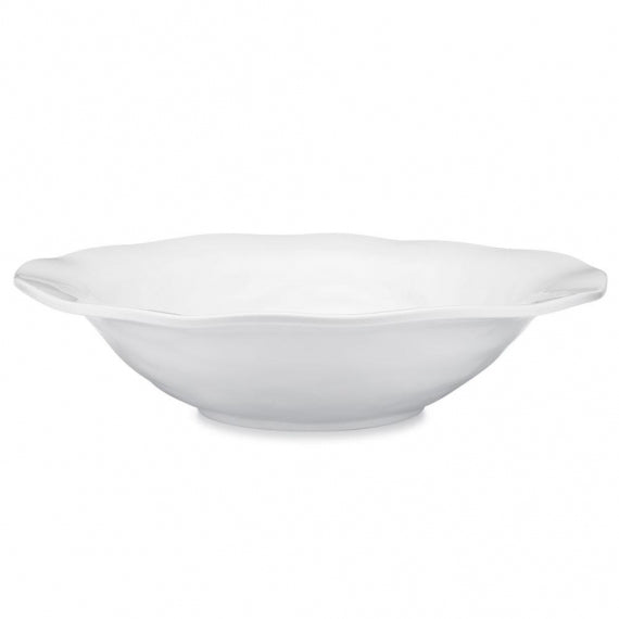 Q SQUARED Ruffle Melamine Round Shallow Serving Bowl Set of 4