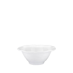Q SQUARED Ruffle White Melamine Round Dip Bowl Set Of 4